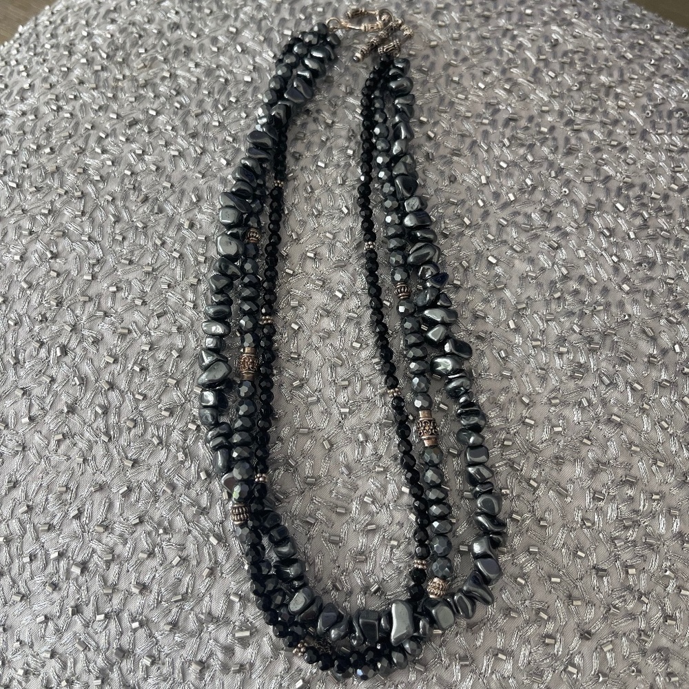 Silpada Black onyx & hematite necklace